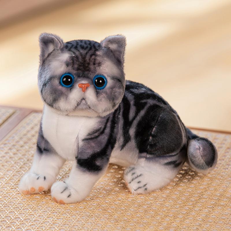 Милая плюшевая игрушка-кукла котенок-симуляция, трехцветная кошка, кукла рыжий котенок, детская успокаивающая тряпичная кукла