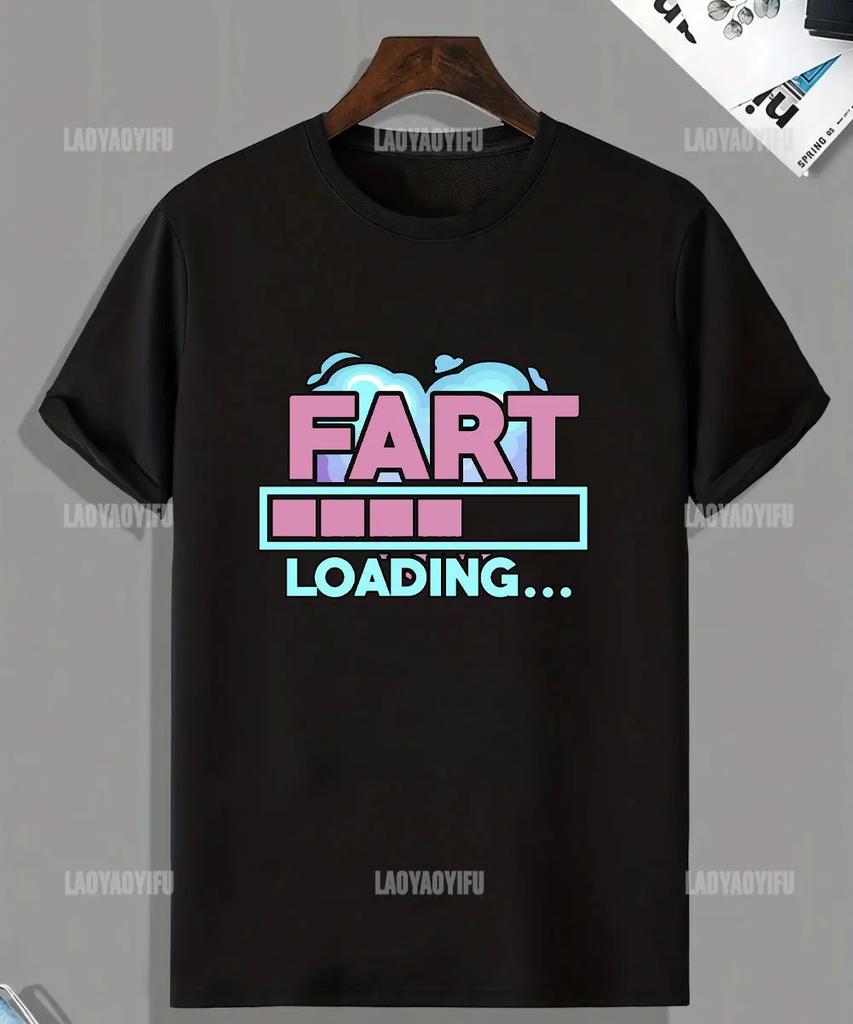 Humor Warning Fart Now Loading Please Stand Back Graphic T-shirt Woman Casual O-neck Loose Tees for Summer Vintage Tops
