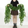 Green Silk Leaves Hanging Garland Home Decor Artificial Plant Rattan Wedding Jungle Birthday Party Supply Fake Flower