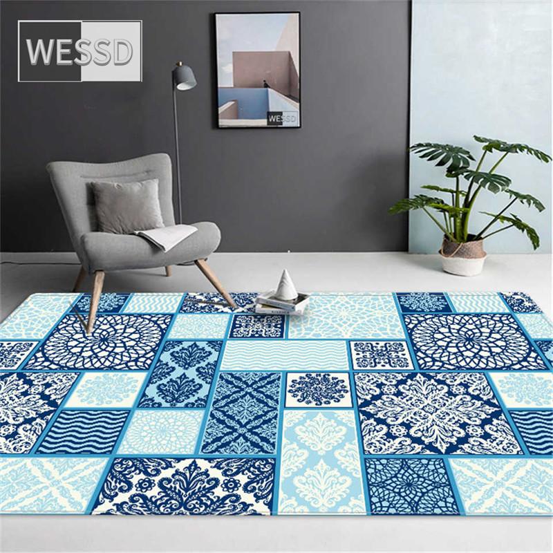 Коврик в этническом стиле в стиле ретро, ​​ковер с геометрическим клетчатым принтом, большой коврик для журнального столика, ковер для гостиной, спальни, большой коврик для кухни