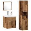 Bathroom Furniture Set with Drawers 4 pcs Reclaimed Wood Effect Particleboard