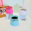 Plastic Flower Pot With Macaron Color Edging And Butterfly Bow For Hotel Wedding Decor Faux Plant Display