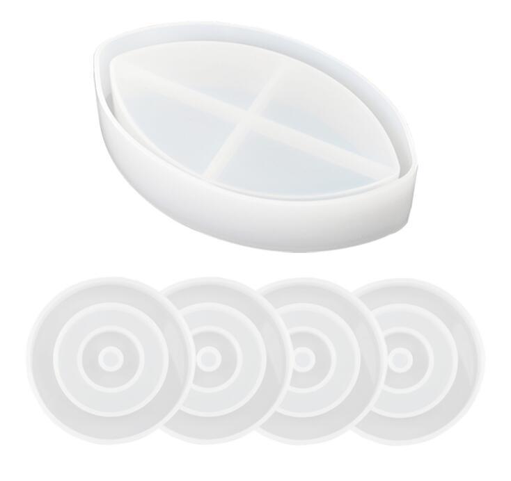 DIY Resin Epoxy Evil Eye Coaster Set with Silicone Mirror Mold