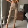 Office Outfits Pencil Trousers Black Pink White Ladies Pants Fashion Office Wear High Waist Pants for Women Formal Pants