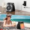Portable Solar Fans with LED Lantern Rechargeable Powered Camping Folding Fan USB