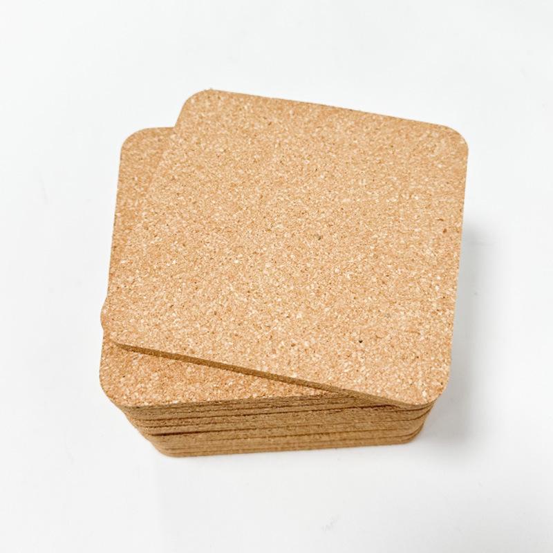 Круглая противоскользящая пробковая подставка под стакан с простым печатаемым узором для офиса или журнального столика