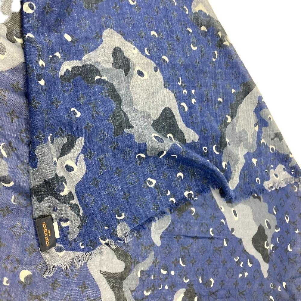 Louis Vuitton MP2546 Monogram camouflage Stole / Shawl Fringe scarf