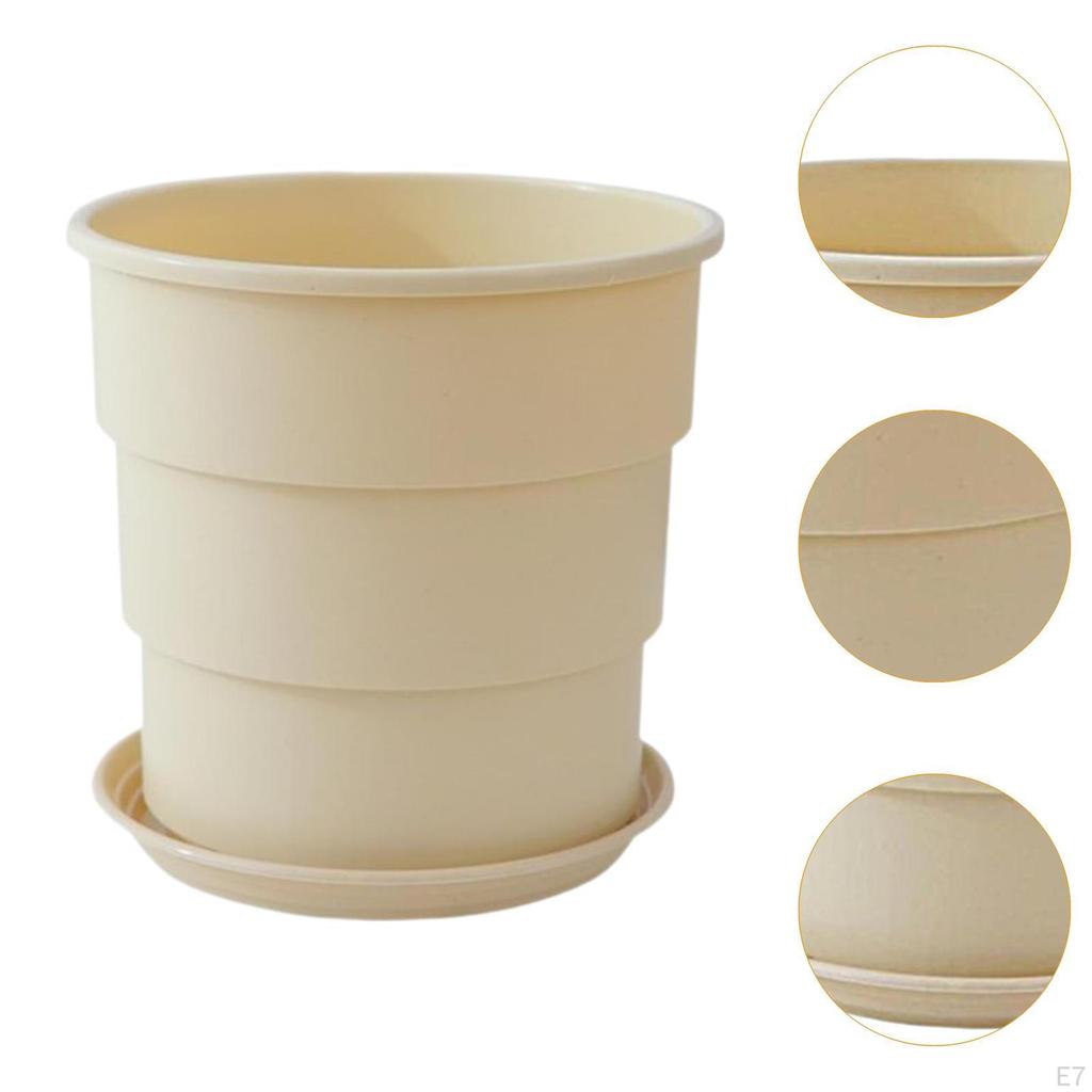 Цветочный горшок для растений Минималистский портативный универсальный небольшой горшок для растений с дренажным отверстием и поддоном для
