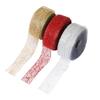 Festive 10 Meter Christmas Tree Ribbon In Colorful Gold Silver And Red Netting
