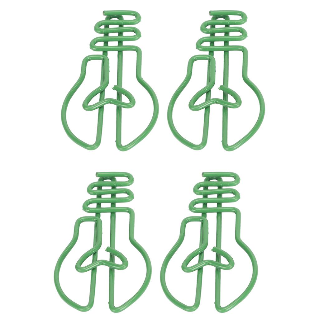 100 шт. Скрепки для бумаги маленькие милые в форме лампочки металлические канцелярские принадлежности для заметок зеленые