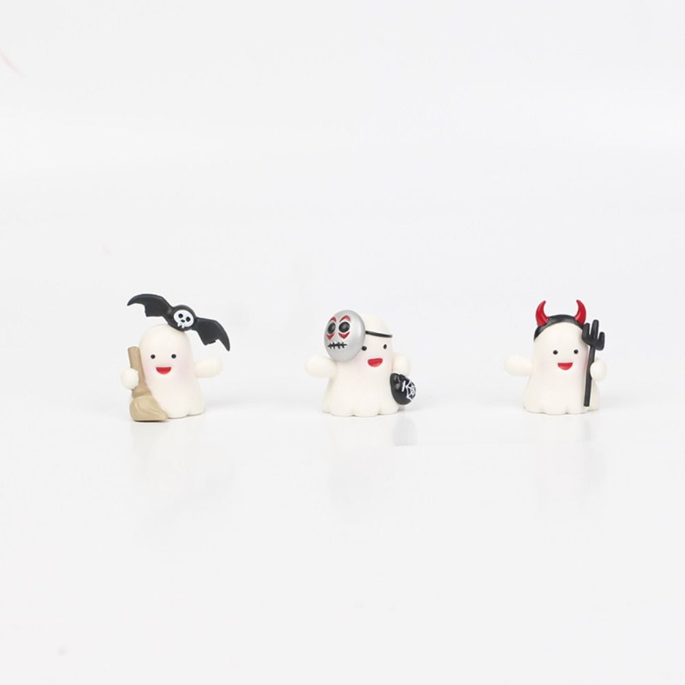 8pcs/Set Miniatures Pumpkin Mini Model Ornaments Hallowmas Pumpkin Ghost Doll  Desktop Home Decor