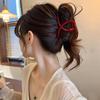 Red Hair Claw Clips Women Girls Large Geometric Acrylic Crab Hair Clamps Elegant Barrettes Clips Female Fashion Hair Accessories