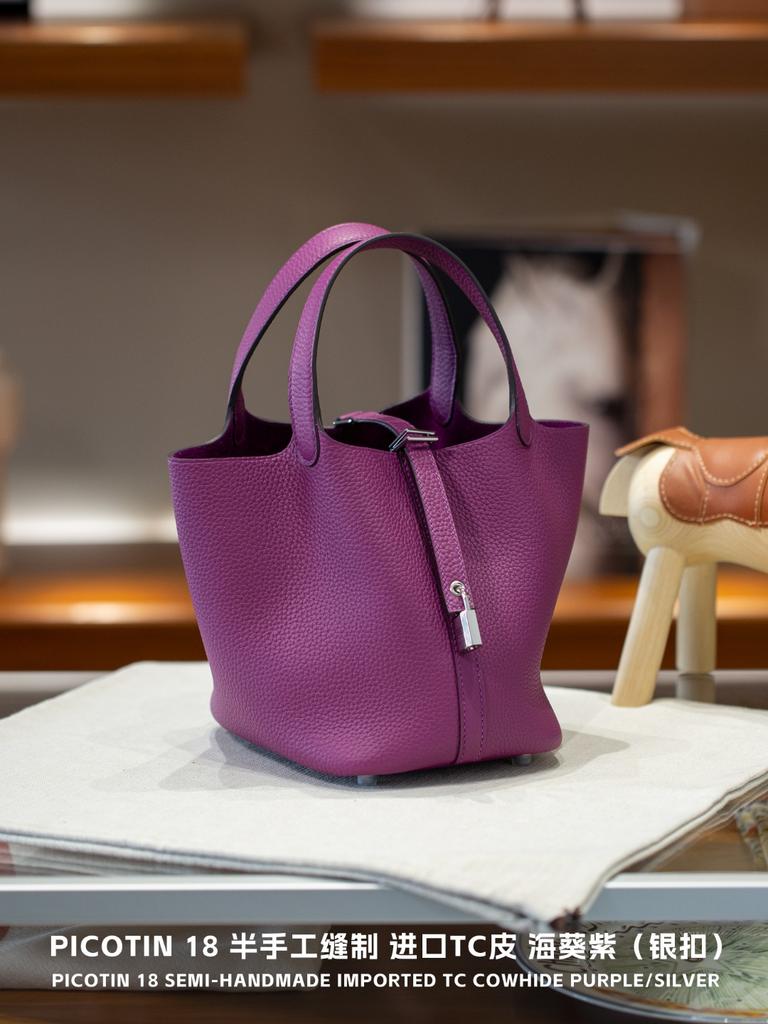 Picotin18 Сумка-тоут с ручкой половинной длины из коровьей кожи верхнего слоя Сто стилей Классическая женская сумка Сумка