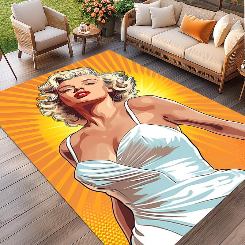 Marilyn Monroe Print Rug, Washable Floor Carpet, For Entryway Dorm Laundry Room Office Study, Home Decor Birthday Christmas Gift