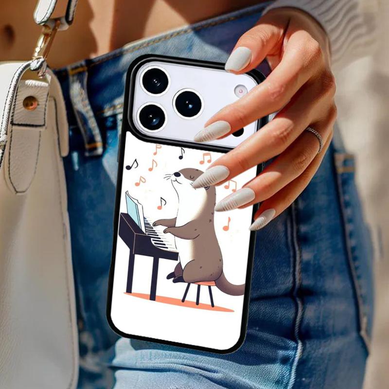 Cute cartoon otter Phone Case For iPhone 17 Air 14 15 13 12 Max Cover For Apple 14 15 16 16e 11 Pro Max Plus