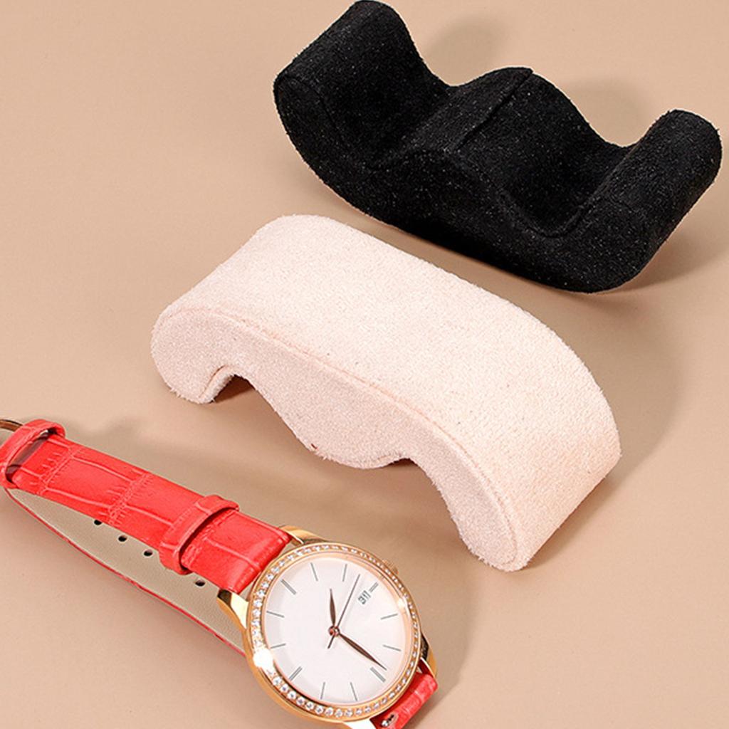 Jewelry Display Stand Deer Skin Wristwatch Presentation Tray Soft Watch Pillow Moisture Proof Jewelry Exhibition Cushion