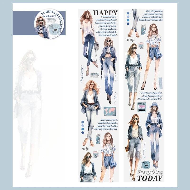 Мистер. Бумага 6 стилей 200 см/рулон ПЭТ-лента для сращивания Европейская и американская фигурка Материал справочник декоративные наклейки