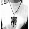 Women Fashion Pendant Necklace Sweater Chain Trendy Jewelry Skeleton Statement Necklace