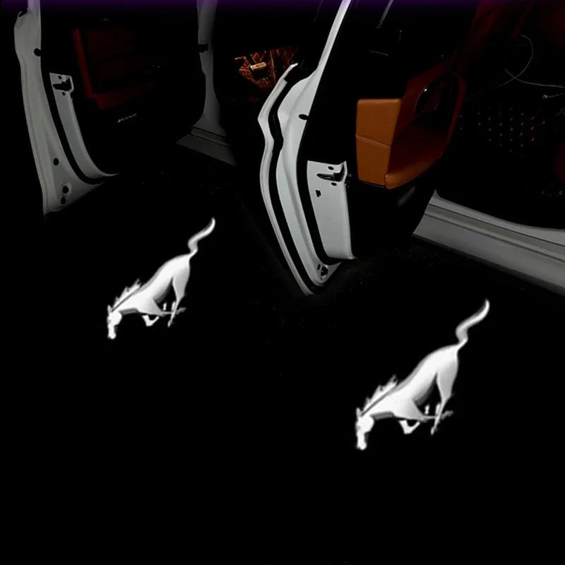 WEHO2 Led Car Door Welcome Light Projector Lamp for Ford Mustang Shelby Focus Fusion Transit Fiesta Mondeo Explorer Ranger Kuga Smax