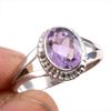 Natural Pink Amethyst Gemstone 925 Solid Sterling Silver Jewelry Ring S.7 B8q97