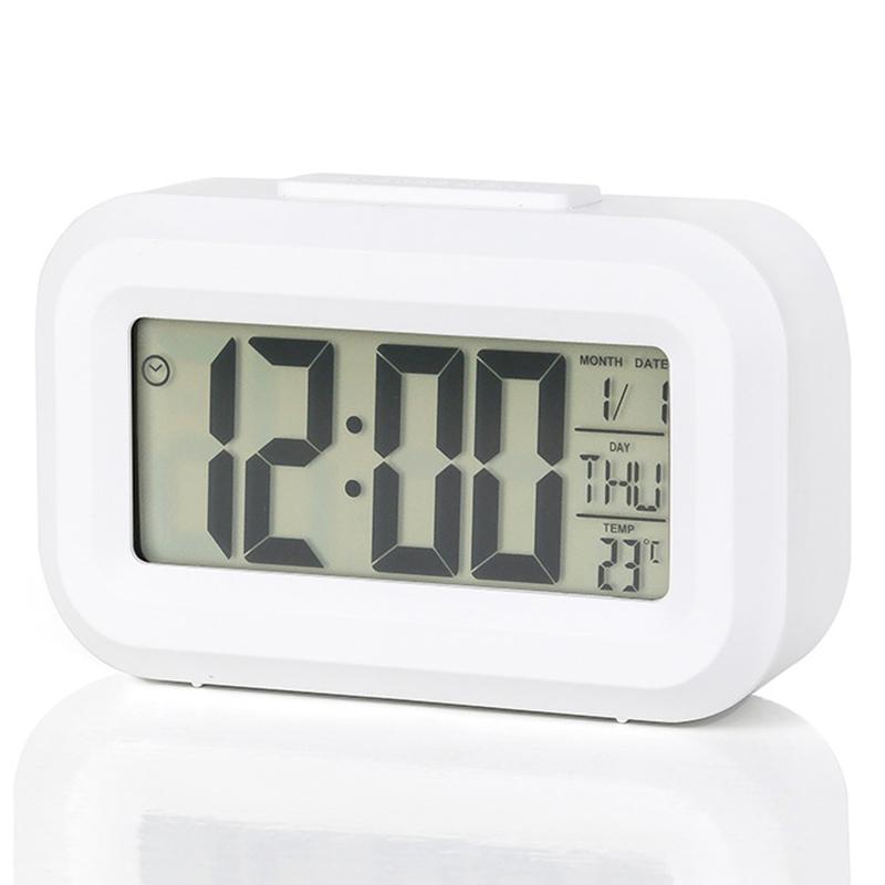 Многофункциональный цифровой будильник с электронным цифровым экраном, настольные часы с дисплеем даты и температуры с ночной подсветкой