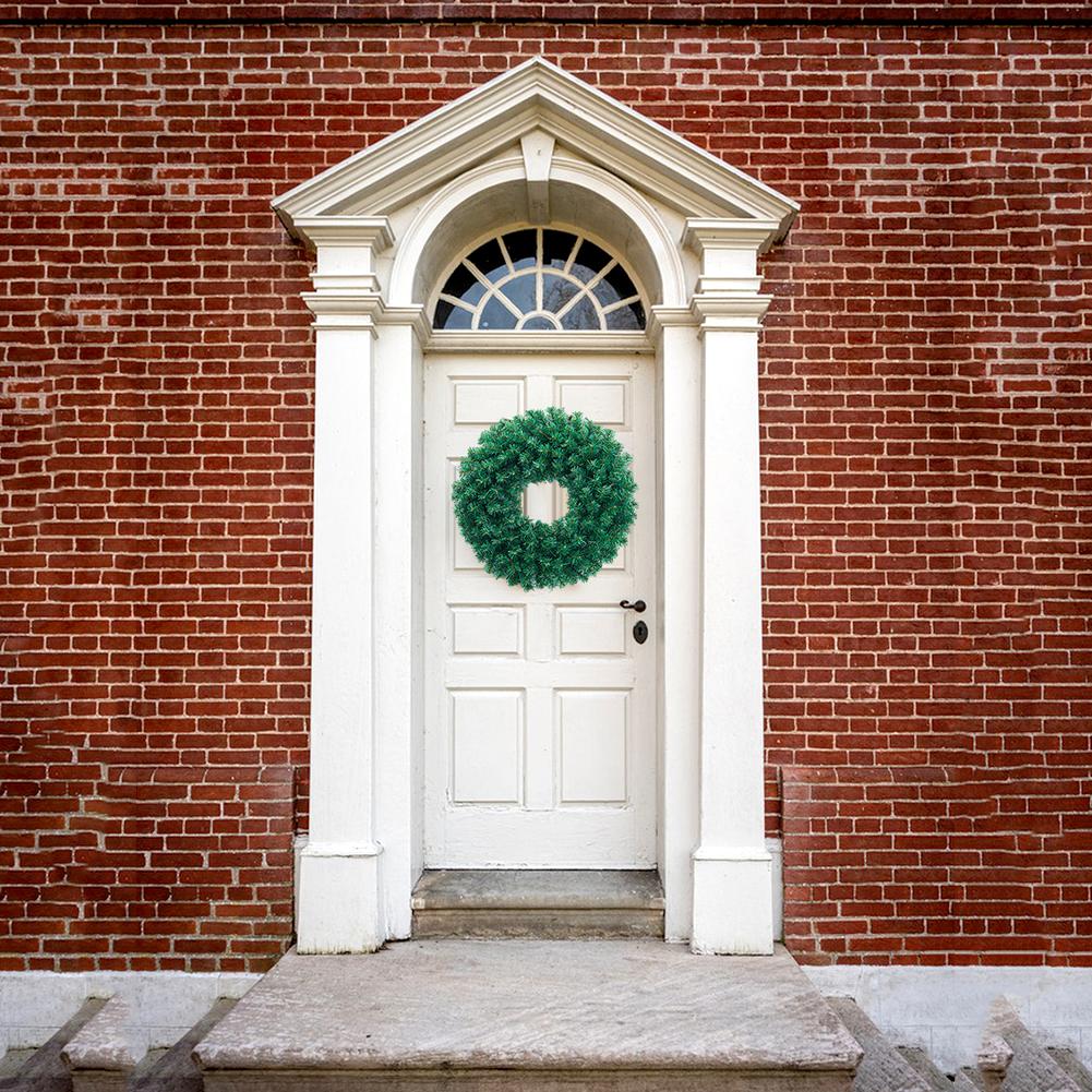 60 см рождественский венок из ротанга гирлянда деревенская рождественская елка подвеска для домашней вечеринки искусственный венок из ротанга сосновый подвесной орнамент