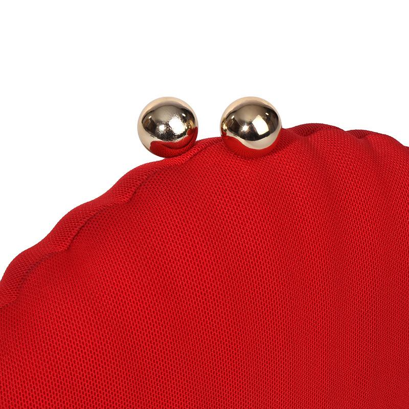 Модная знаменитость красная жемчужная пряжка ракушка ужин новая простая темпераментная женская сумка-клатч на цепочке