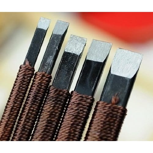 The Takumi! 10-Piece Set of Stone Carving Knives, Seal Carving Knives, Iron Brushes, and Seal Knives for Seal Making