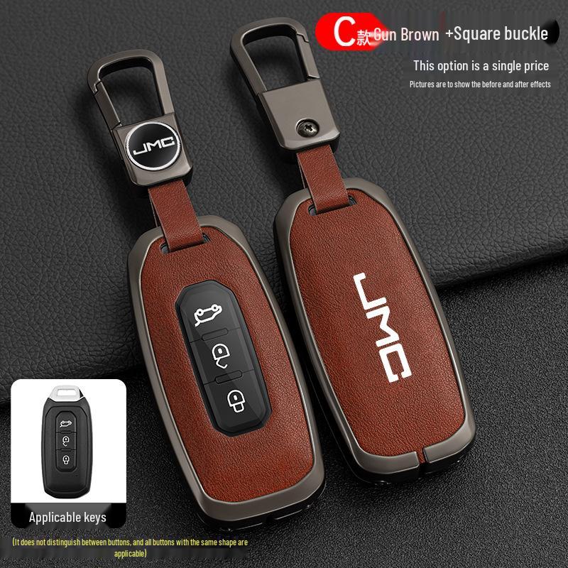 Jiangling Yuhu 7 Key Case: Fits Yusheng S350/S330, Transit, New Baodian - Metal Shell for Men