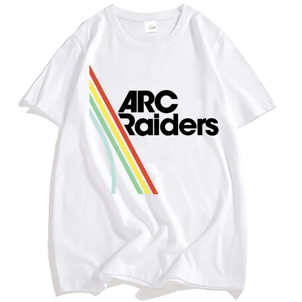 Unisex Clothing Hot Game ARC Raiders Rainbow Print Tshirt Cotton Short Sleeve Loose Male Tshirts Unisex Streetwear Graphic T Shirt