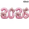 4pcs/set 2026 New Year Balloons Christmas Digital Foil Balloon Home Decor Chinese Spring Festival Baloon Navidad Party Supply