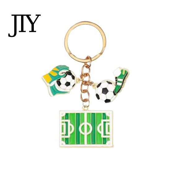 Colorful Enamel Keychain Football Peripheral Keychain, Jersey with Durable Metal Keyring Color, Lightweight Portable Sports Fan Accessory