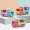 Forward/Backward Openable Door Ice Cream Truck Mini Inertia Car Van Lorry Model Kitchen Role Play