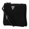 Prada Re-Nylon Metal Triangle Logo Zipper Closure Nylon Clutch Women's Black