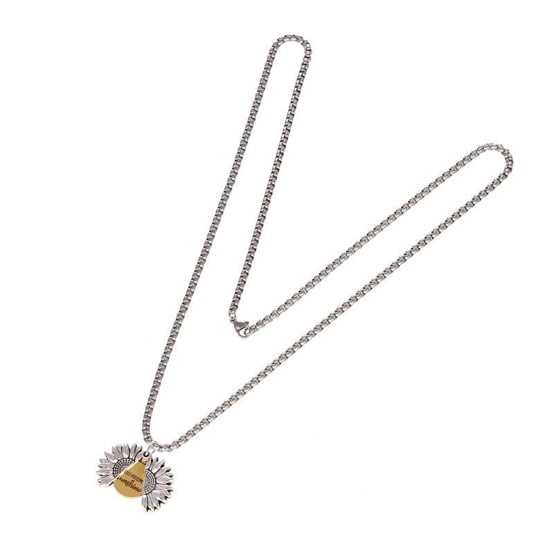 Маленькое ожерелье с маргариткой, мужское, с подвеской в виде подсолнуха и холодного ветра в стиле хип-хоп, с длинной двухцветной хризантемой