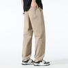 Fingercroxx Men's Washed Cotton Straight-Leg Casual Pants