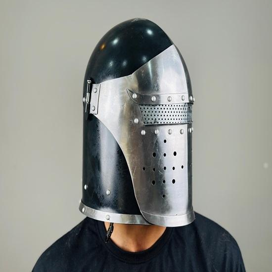 Barbuta Visor Helmet Medieval Knight 18g Mild Steel Helmet Cosplay Halloween Costume Barbuta Warrior Helmet Best Gift