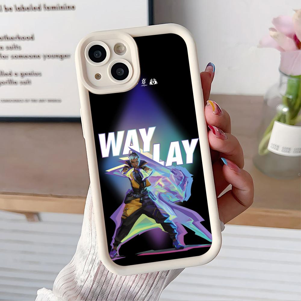 Valo Waylay Phone Case for iPhone 17 16 15 14 13 12 11 Air Pro Max Plus White Soft TPU Shockproof Cover