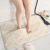 Comfortable Cotton Velvet Jacquard Bathroom Doormats Floor Mats for Entrance Doors, Dirt-resistant Bathroom, Water-absorbing and Non-slip Floor Mats
