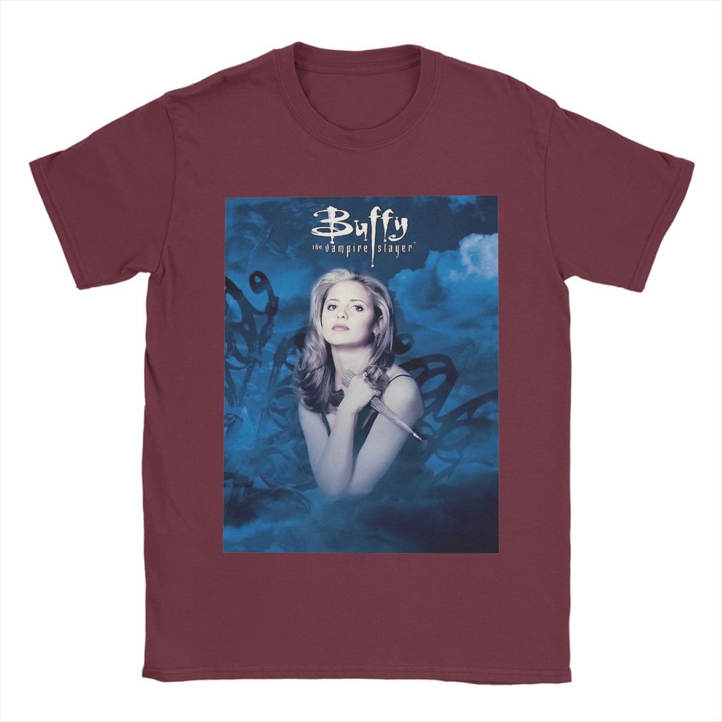 Buffy the Vampires Slayer T Shirt Men's  Pure Cotton Leisure T-Shirts O Neck TV Series Tee Shirt Short Sleeve Clothes 6XL