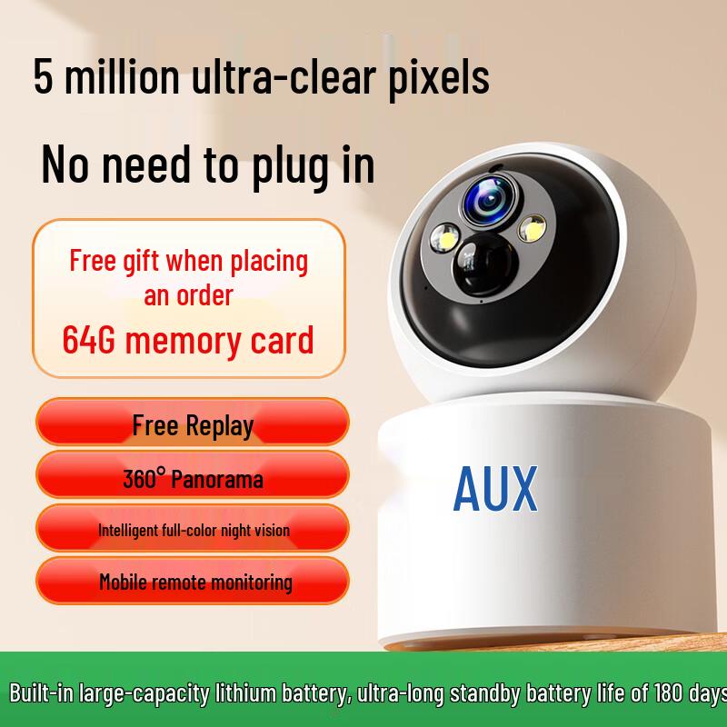AUX 360° Smart Home Security Camera with Night Vision
