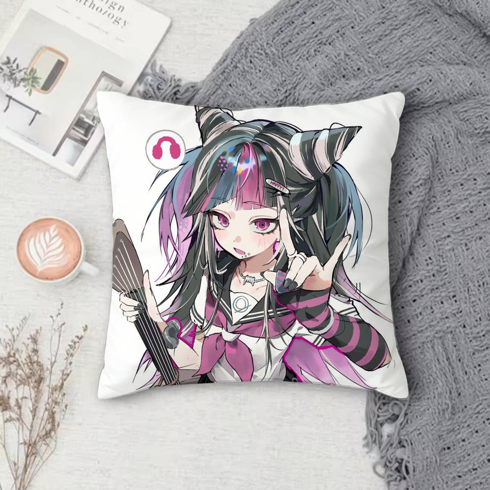 Квадратная декоративная наволочка с двусторонней печатью Danganronpa для дивана, гостиной, домашнего декора