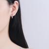 New 925 Sterling Silver Earrings Inlaid Zircon U -Shaped Ear Buckles Sweet Design For Girls Birthday Gift