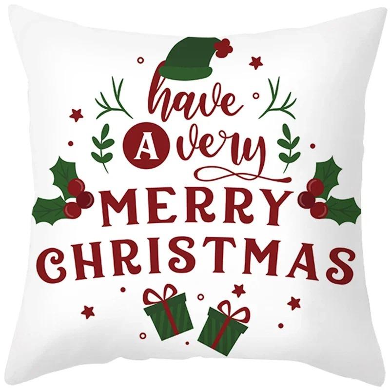 Наволочки с рождественской тематикой Аксессуары для автомобиля Офис Санта-Клаус Гостиная Диван Домашние наволочки