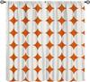 Mid Century Curtain, Yellow Vintage Abstract Boho Window Treatment Modern Geometric Circles Circular Classic Retro 50S Farmhouse