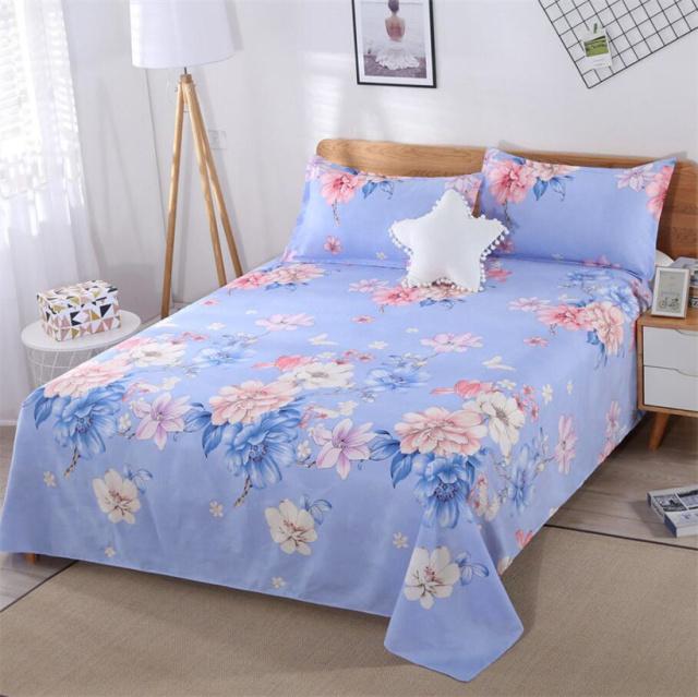 Простыня, домашний текстиль, современные плоские простыни из полиэстера и хлопка, постельное белье, покрывало размера «queen-size» (Наволочка Нужен заказ)