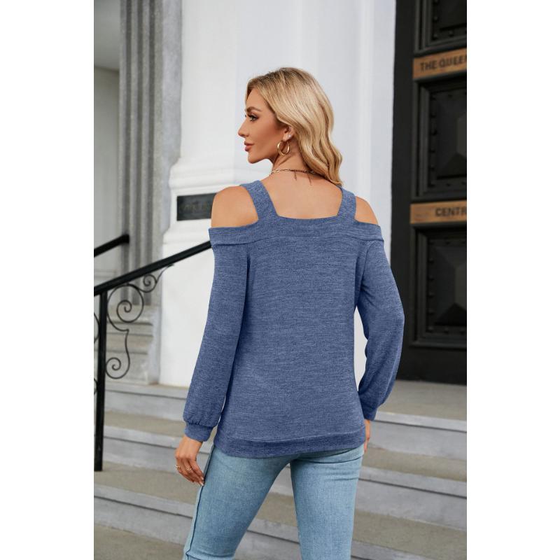 Весенне-осенняя женская блузка с круглым вырезом без бретелек, свободный топ с длинными рукавами в стиле пэчворк