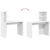 White Desk with Shelf 102 x 50 x 124 cm Engineered Wood