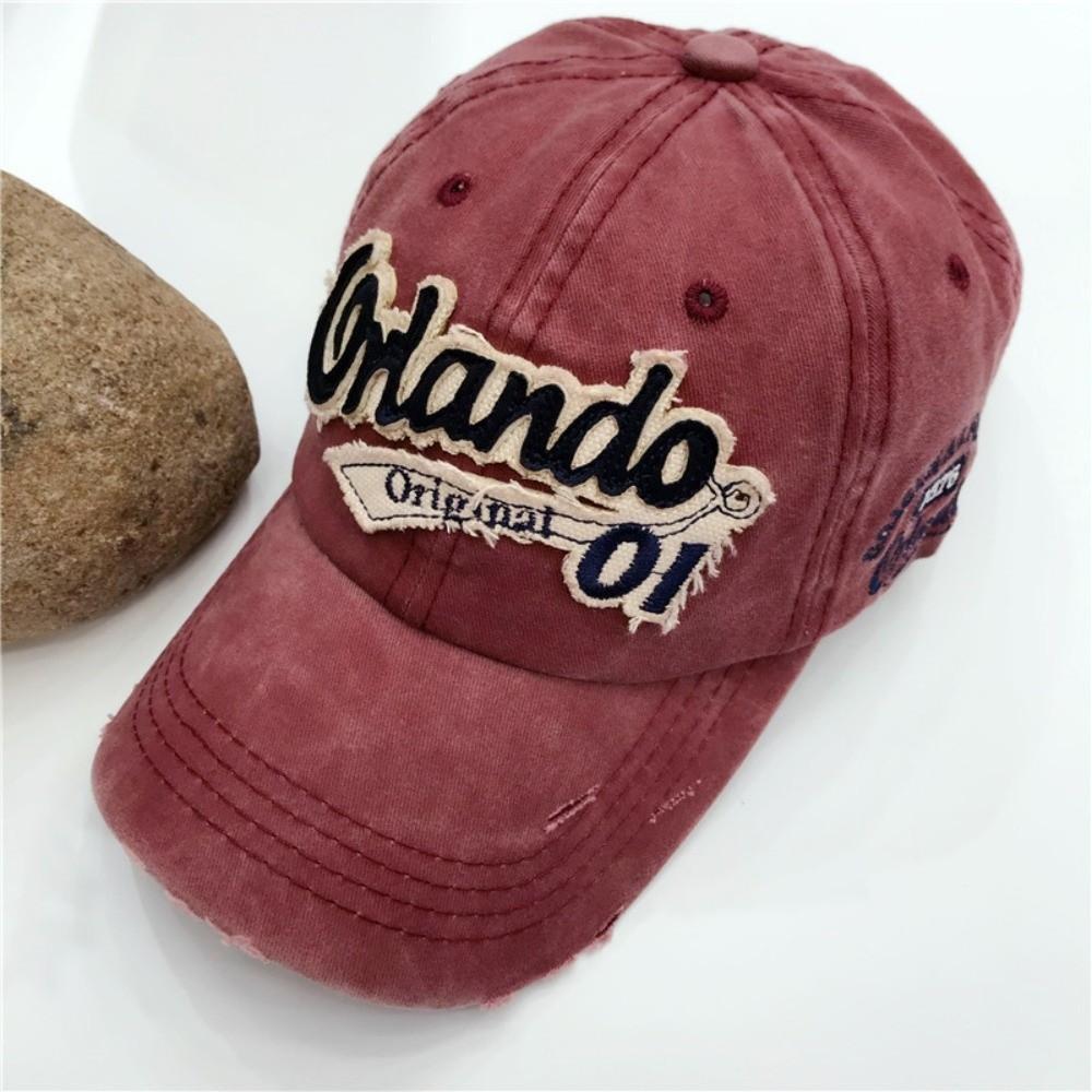 Distressed Finish Dad Hat Curved Brim Patch Distressed Hat Retro Frayed Brim Hat for Men Women