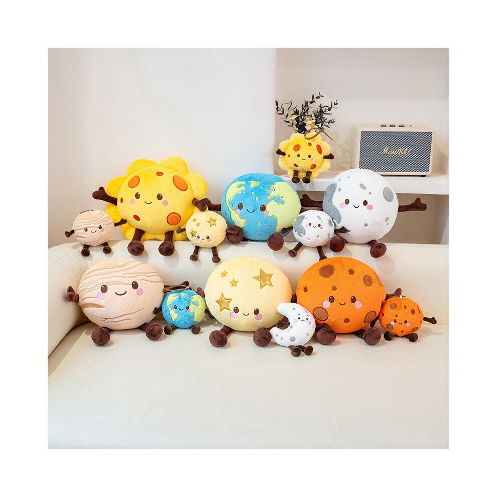 (Earth,10cm)Planet Plush Toy Moon Venus Sun Stuffed Doll Cartoon Bedroom Decoration Gift